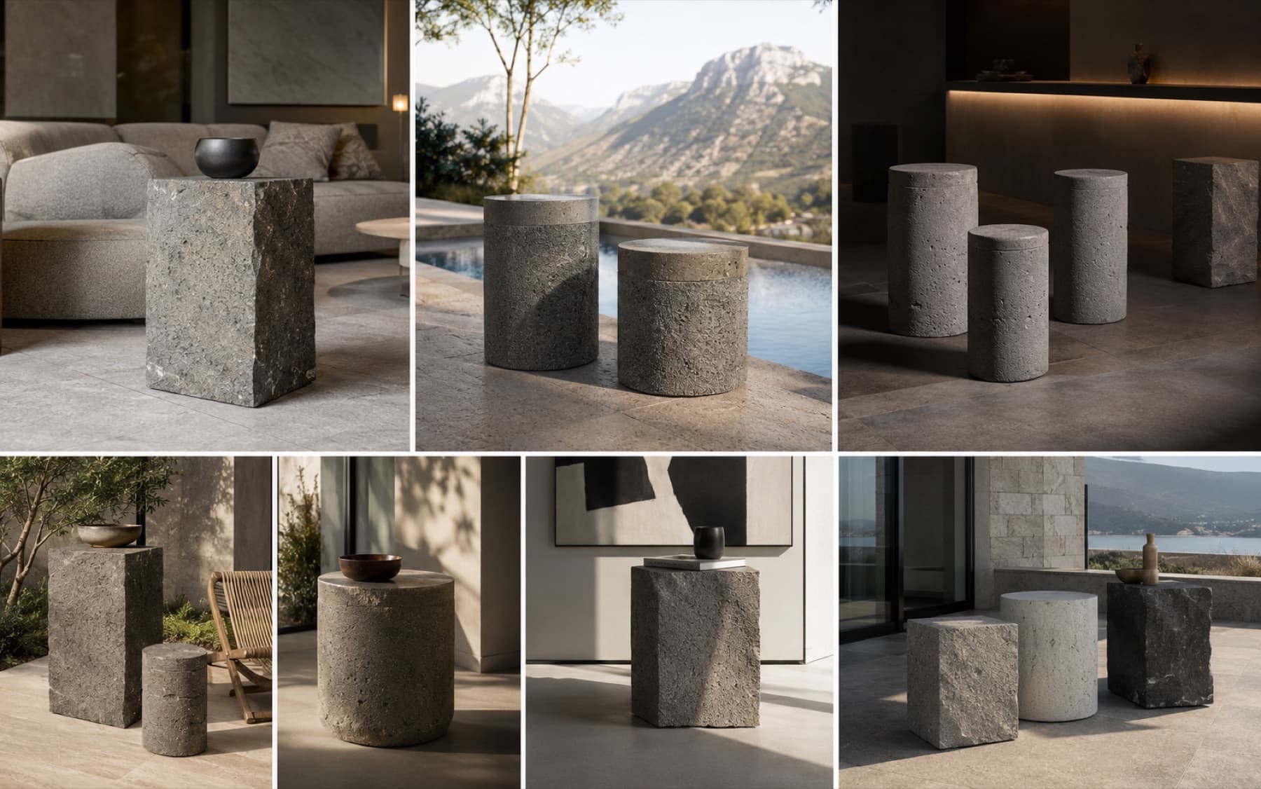 Monolithic Stools & Pedestals