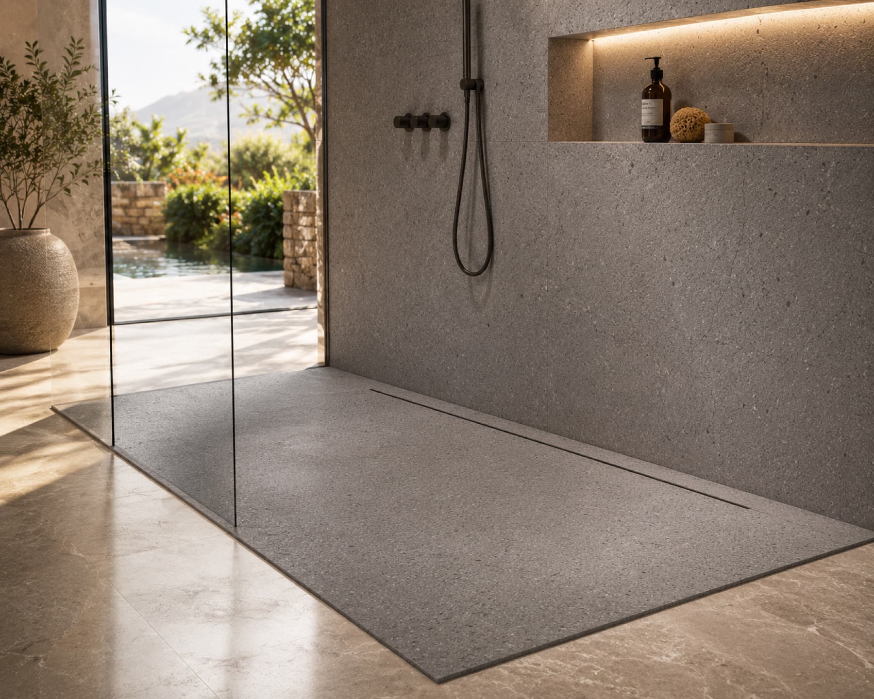 Zero-Edge Shower Tray